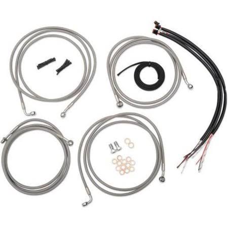 Stainless Braided Complete Handlebar Cable Brake Clutch Line Wire Kit T73728
