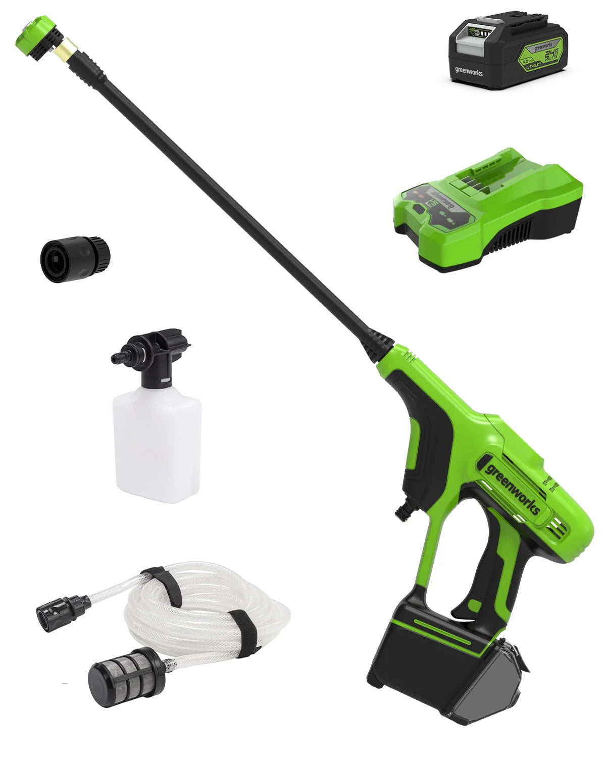 24V 600-PSI Cordless Power Cleaner with 4.0 Ah Battery and Charger H5080