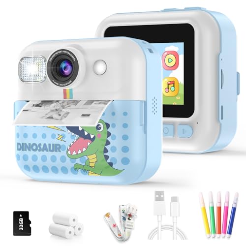 Blue 1080P Instant Print Kids Camera Toy Z822