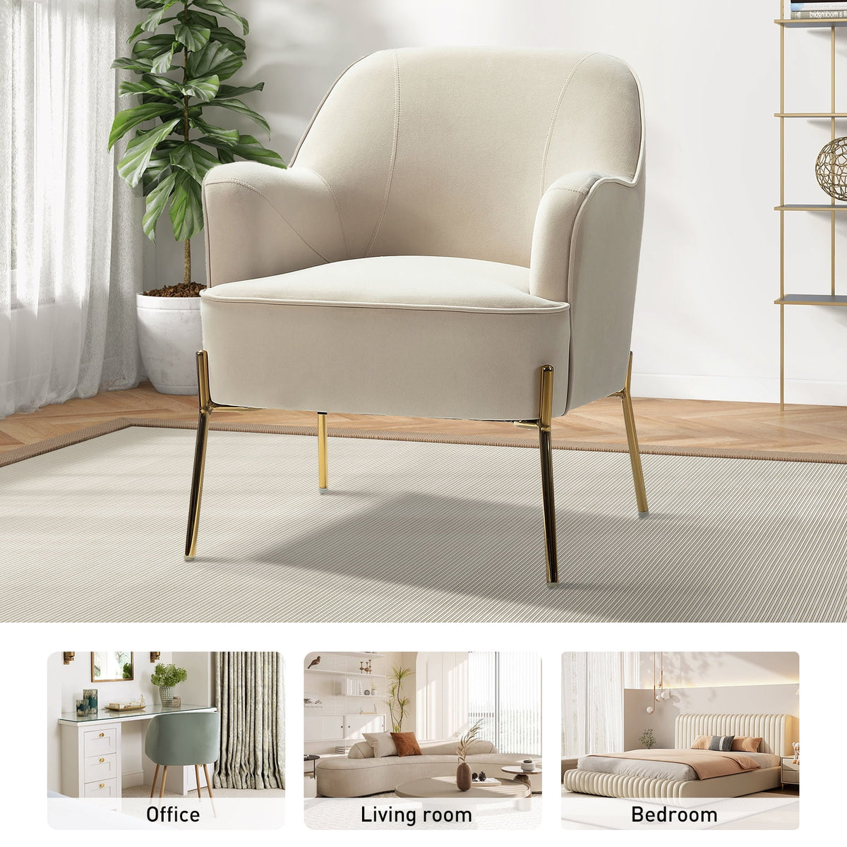 Pink Velvet Upholstered Accent Chair G329712