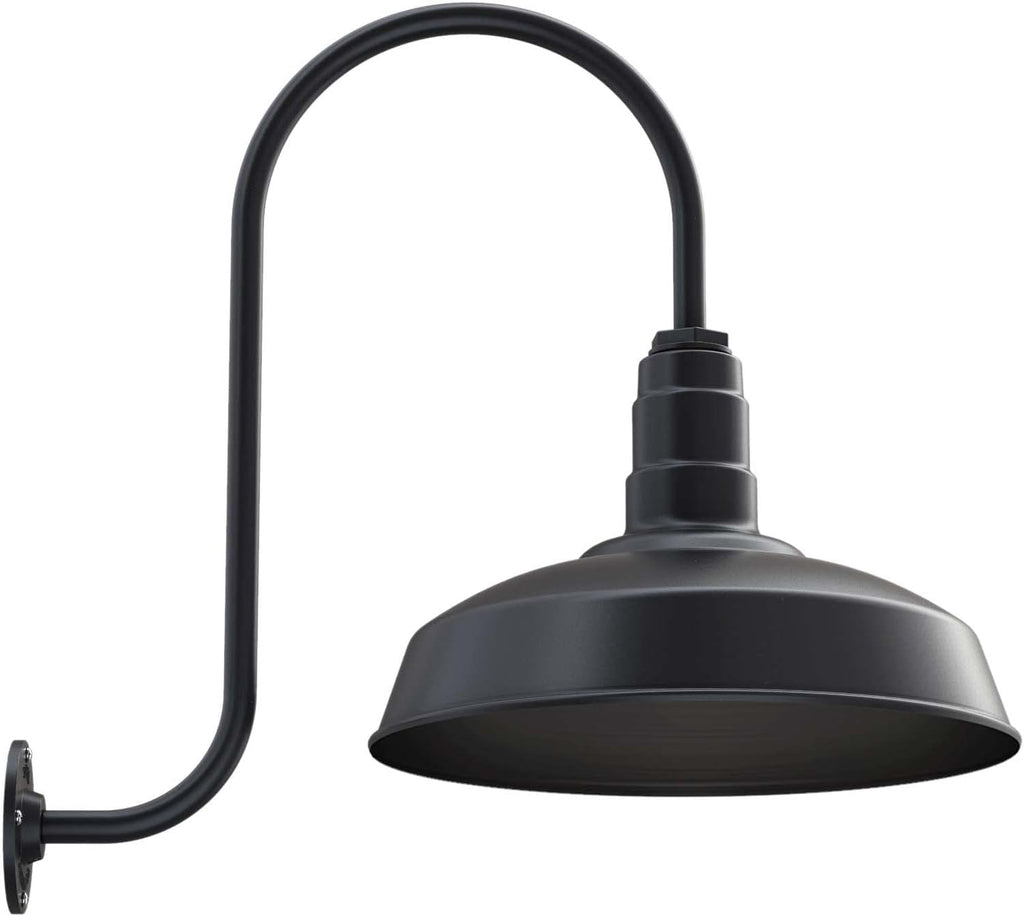 Matte Black Outdoor Barn Light S34835