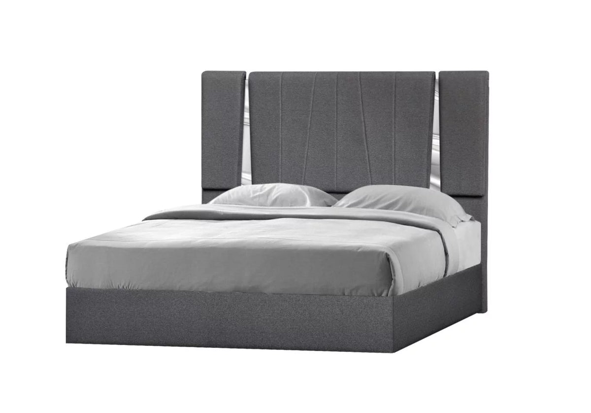 Charcoal Fabric King Bed X296241