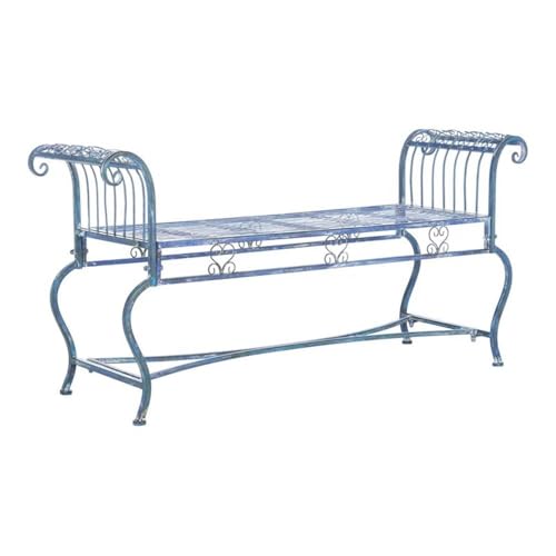 Antique White Outdoor Bench Z94927