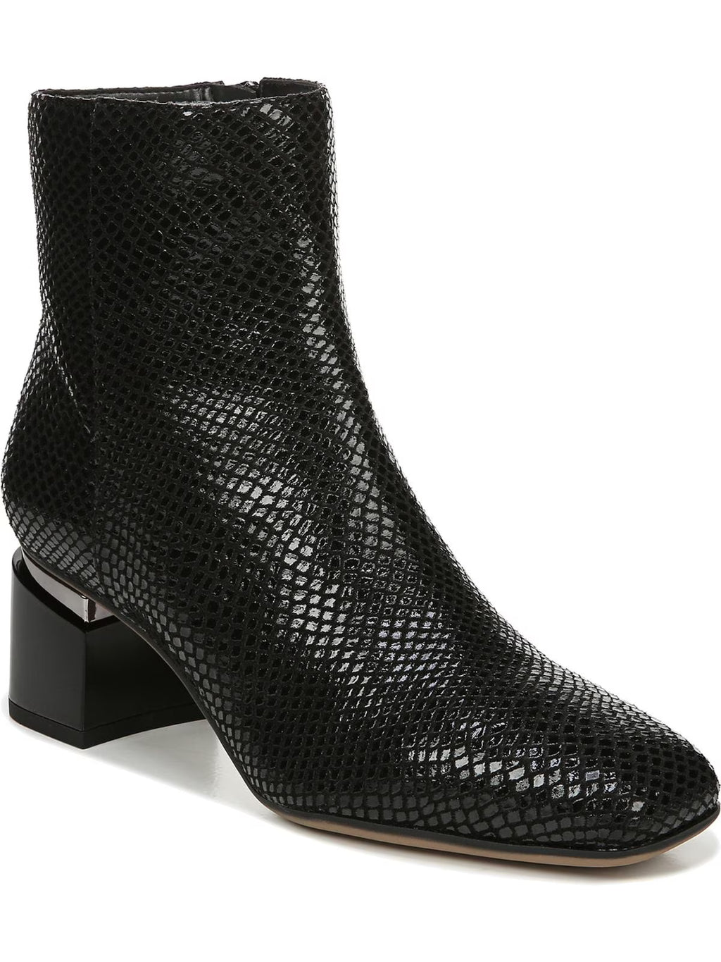 Leather Block Heel Ankle Boots X797