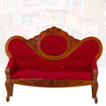 Walnut Wood Dollhouse Mini Sofa V829