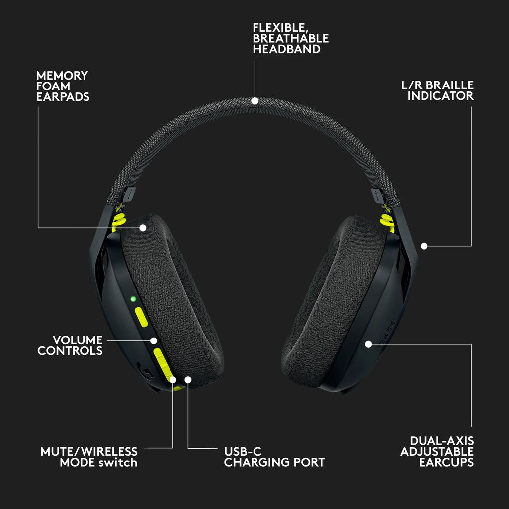 Black Wireless Gaming Headset U884596