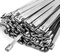Metal Zip Ties, 100 Pcs 11.8 Inch, 304 Stainless Steel Cable Ties T66191