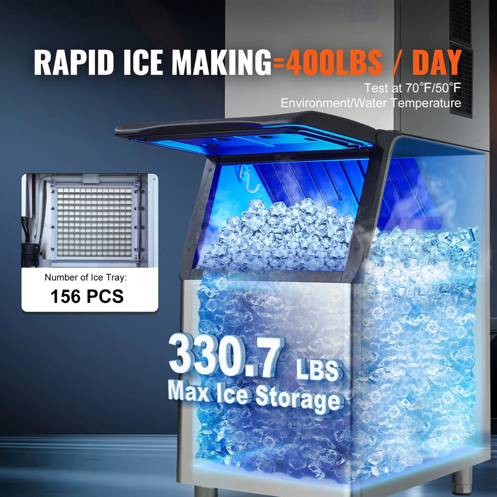 Commercial Ice Maker with 30.7 lb Storage Container X138712