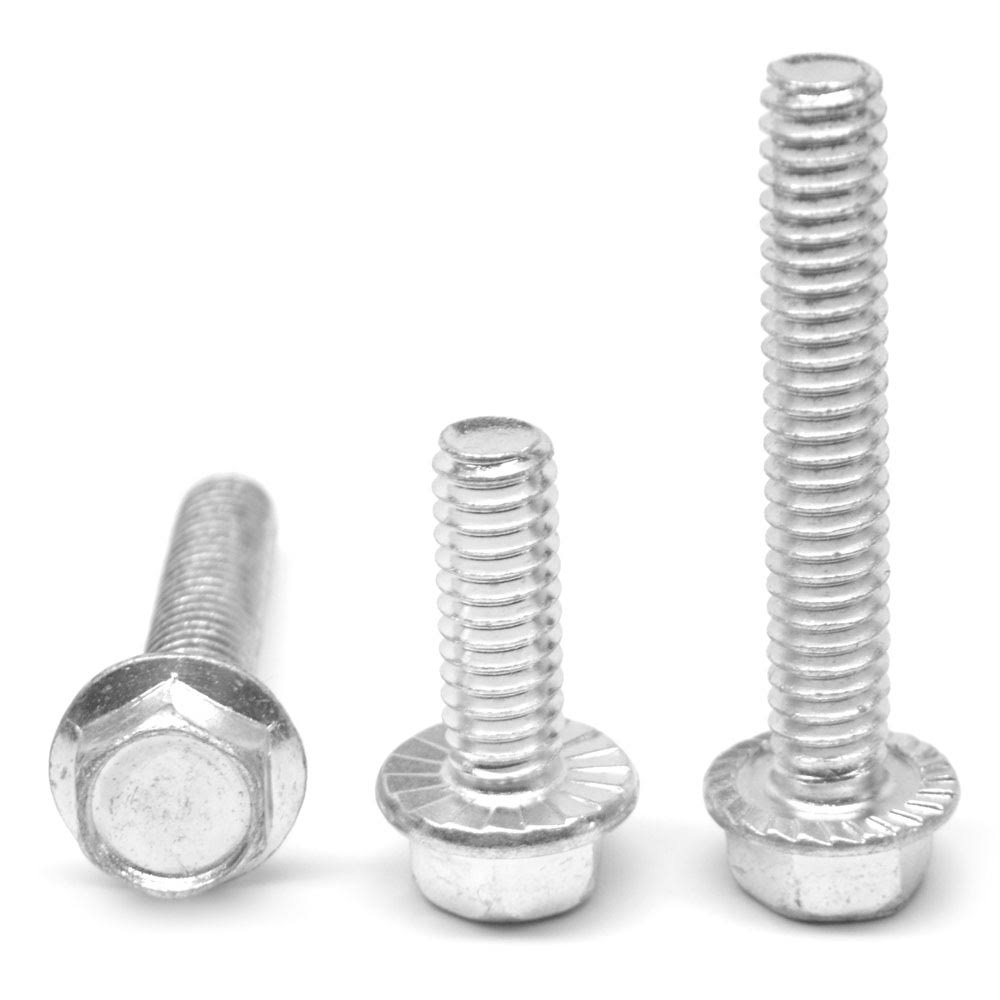 1/4x22-20 x 1/2x22 Coarse Thread Grade 5 Hex Flange Screw with Serration Medium Carbon Steel Zinc Plated Pk 2800 X16650