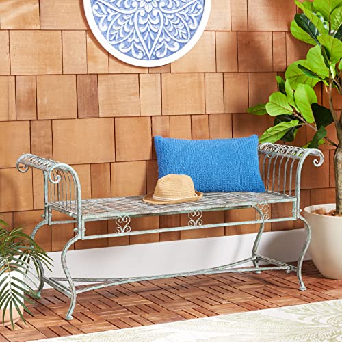 Antique White Outdoor Bench Z94927