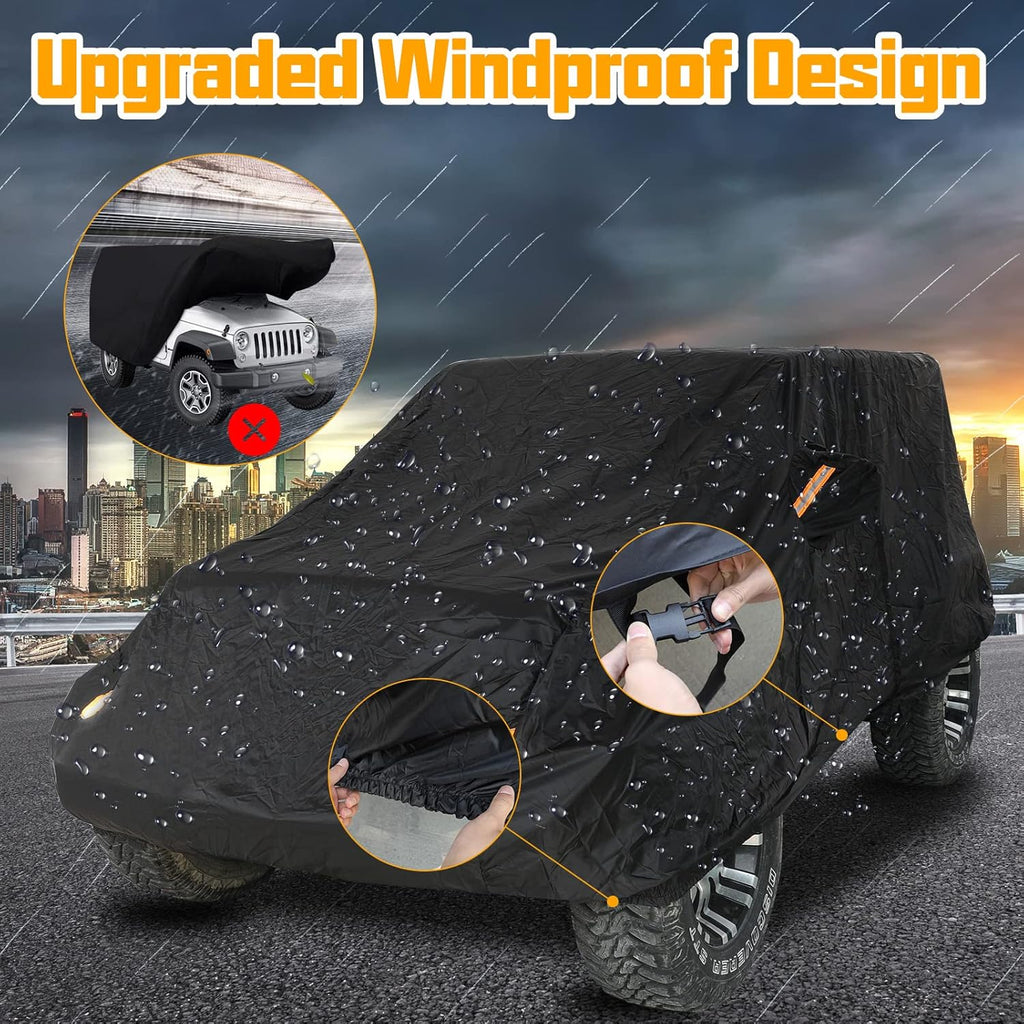 2 Door Full Car Cover with Driver Door Zipper N813