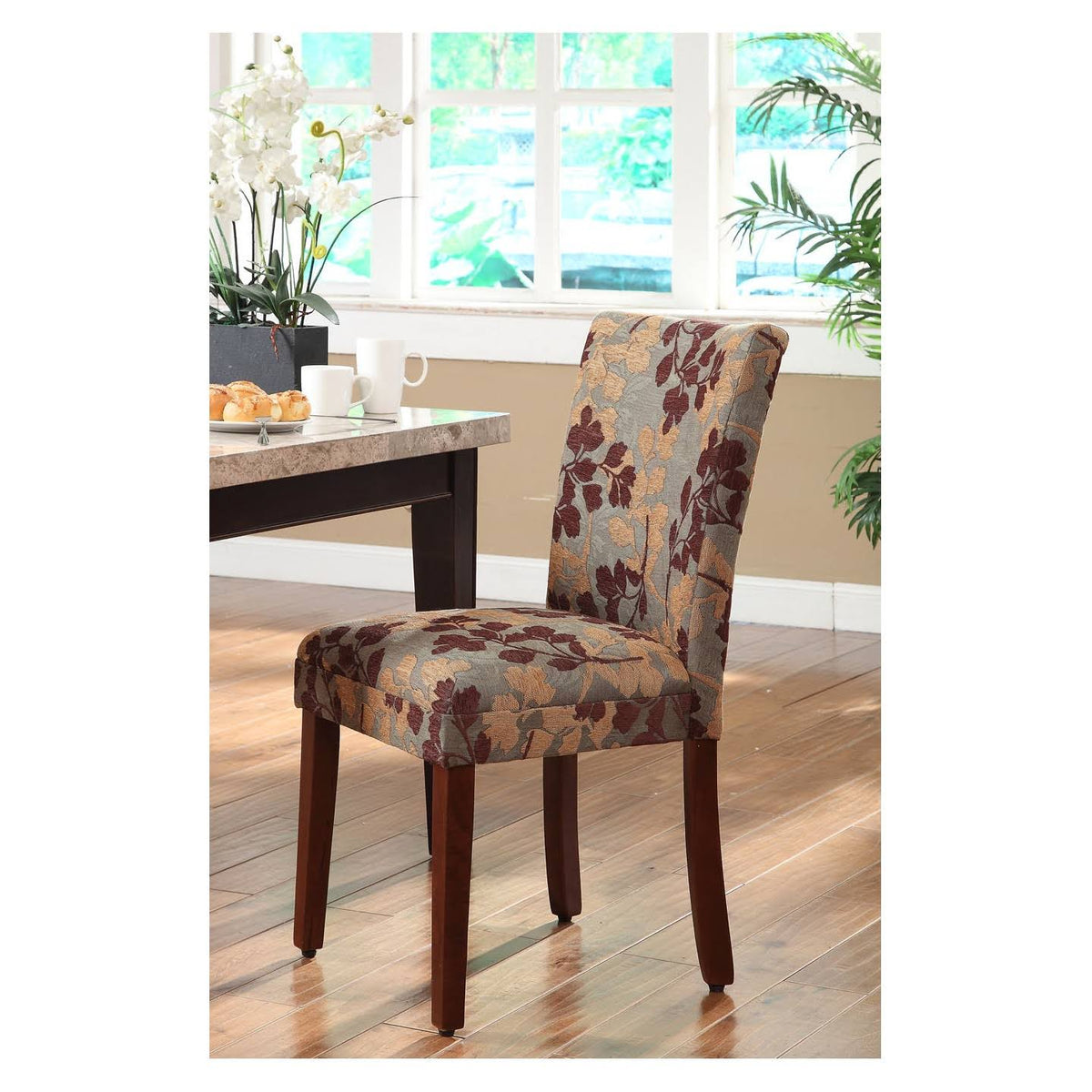 Brown Tan Parsons Dining Chair I6646