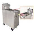 40 lbs Commercial Natural Gas Deep Fryer 90,000 BTU Dual Tanks D241194