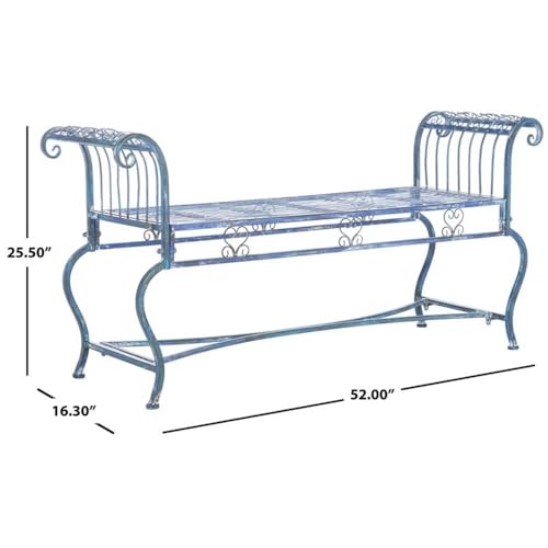 Antique White Outdoor Bench Z94927
