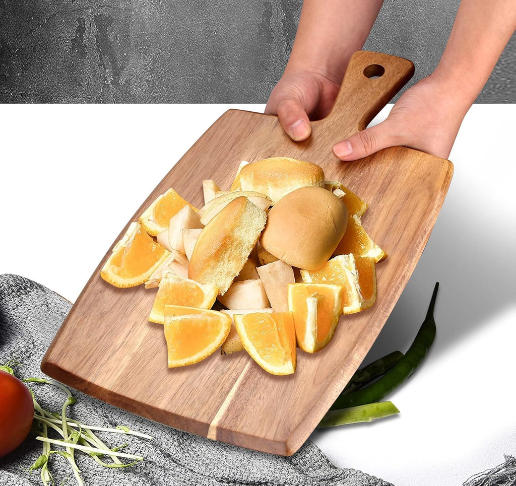 Acacia Wood Cutting Board with Handle V95972