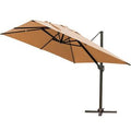 10x10 Feet Outdoor Square Cantilever Umbrella with Crank Lift M6314