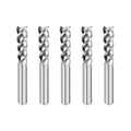 Carbide Square End Mill 3 Flute 5 Pieces 1/4 T64986