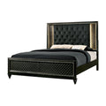 Eastern King Metallic Gray and Black Bed C577321