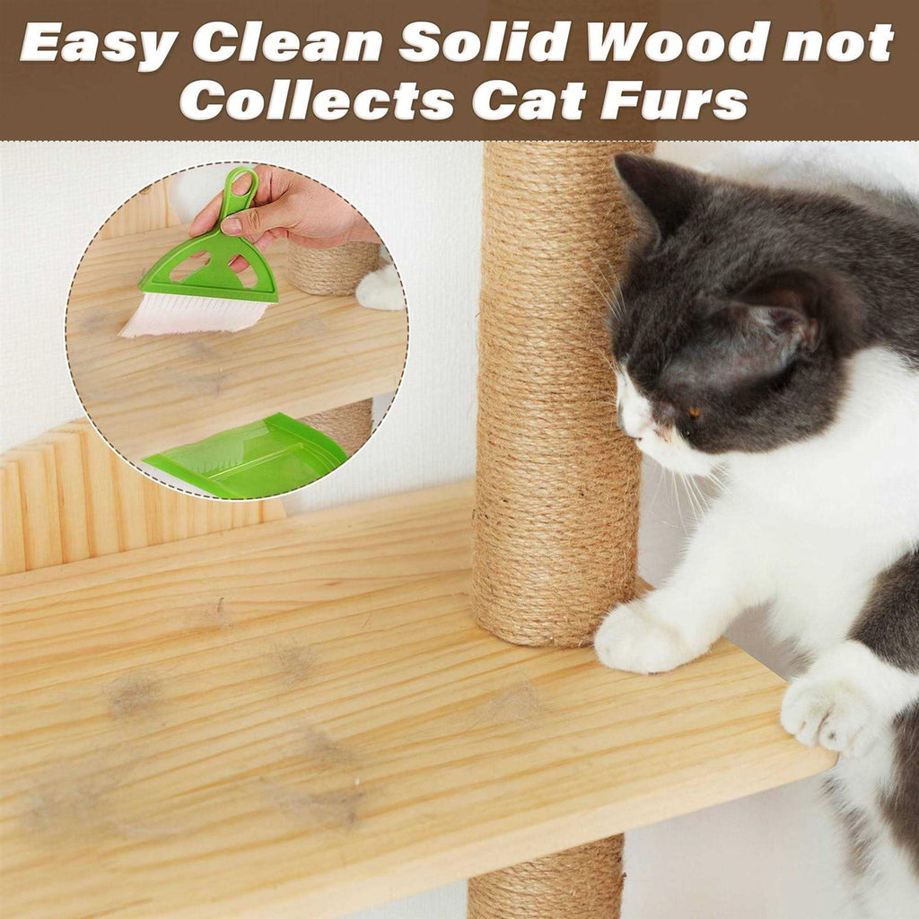 4-Tier Wall Mounted Cat Tree with Hammock L891