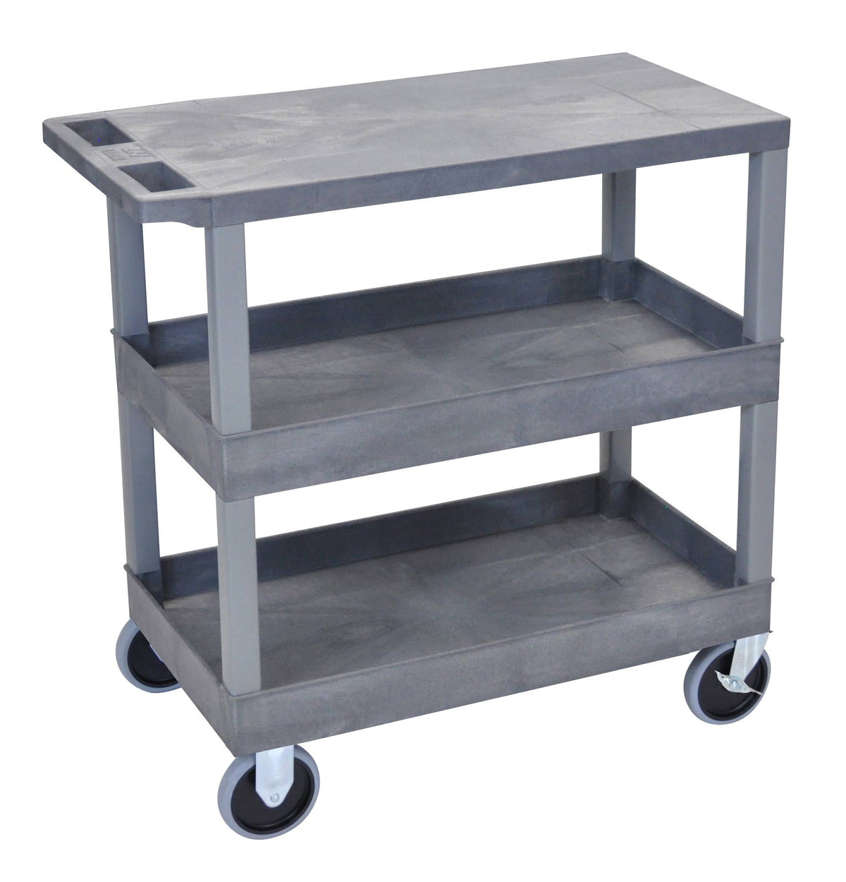 Gray 18x32 Cart with 2 Tub/1 Flat Shelves E957
