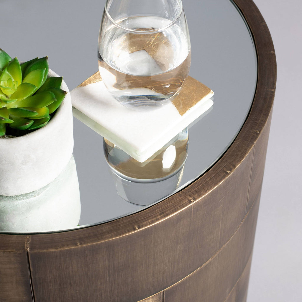 Brass Round Side Table C473