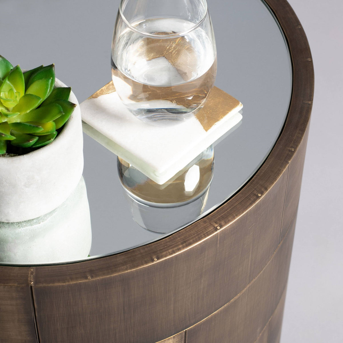 Brass Round Side Table C473