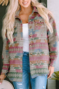 Color Block Contrast Turndown Collar Outerwear Y368