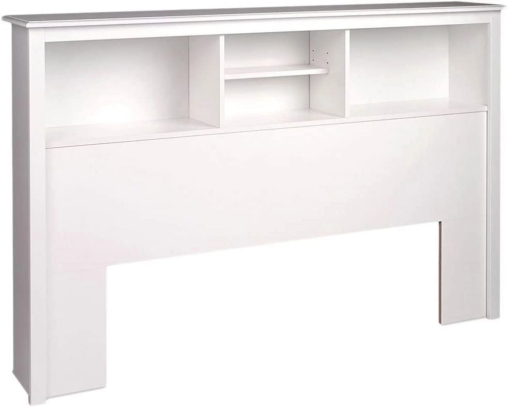 White Full/Queen Headboard with 3 Compartments J228425