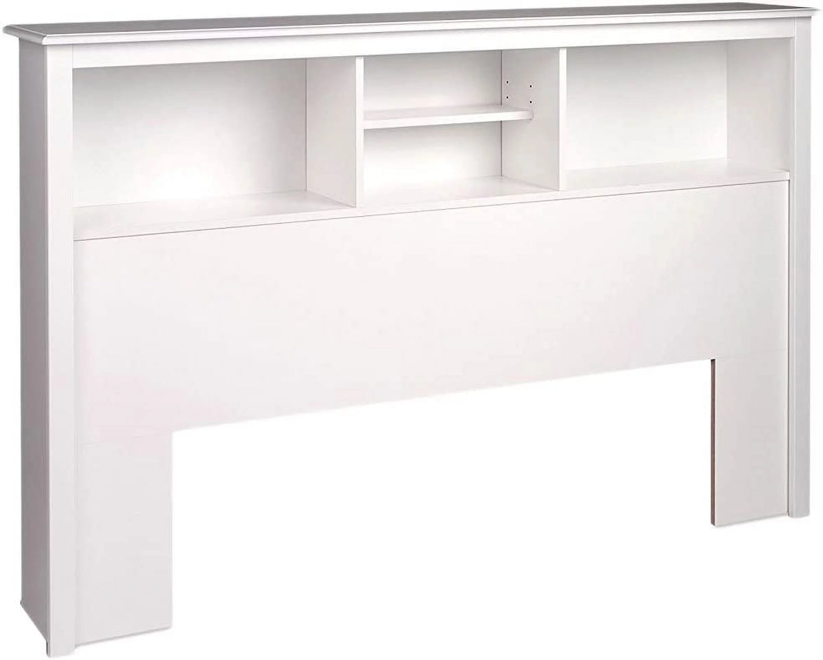 White Full/Queen Headboard with 3 Compartments J228425