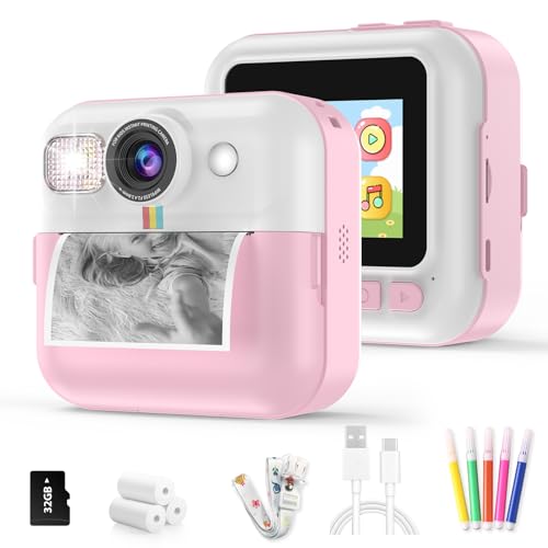 Blue 1080P Instant Print Kids Camera Toy Z822