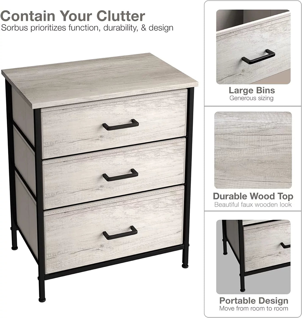 3 Drawer Nightstand Y46633