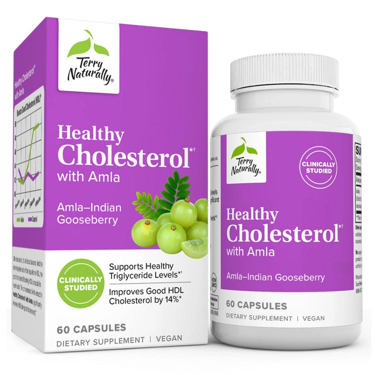 Healthy Cholesterol Amla 60 Capsules Vegan Kosher P68774