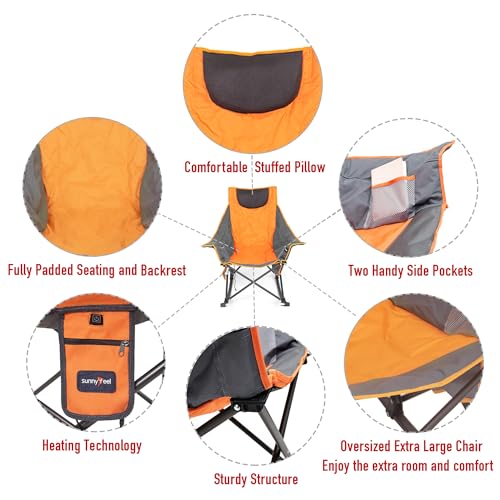 Oversized Heated Rocking Camping Chair D111