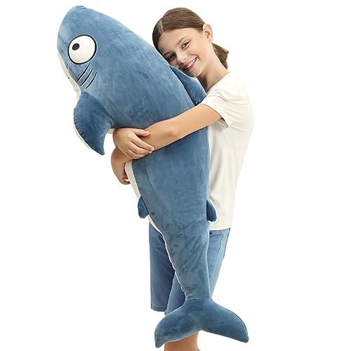 Blue 32” Shark Plush Stuffed Animal Z6152