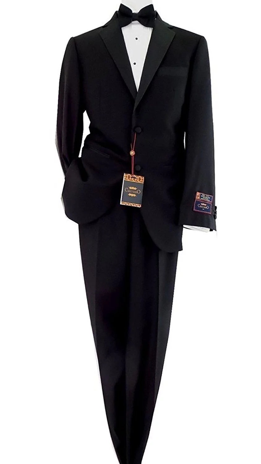 Black Single Breasted Notch Lapel Tuxedo Suit Set Z837