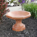 Beige Cast Stone Octagon Bird Bath G85863