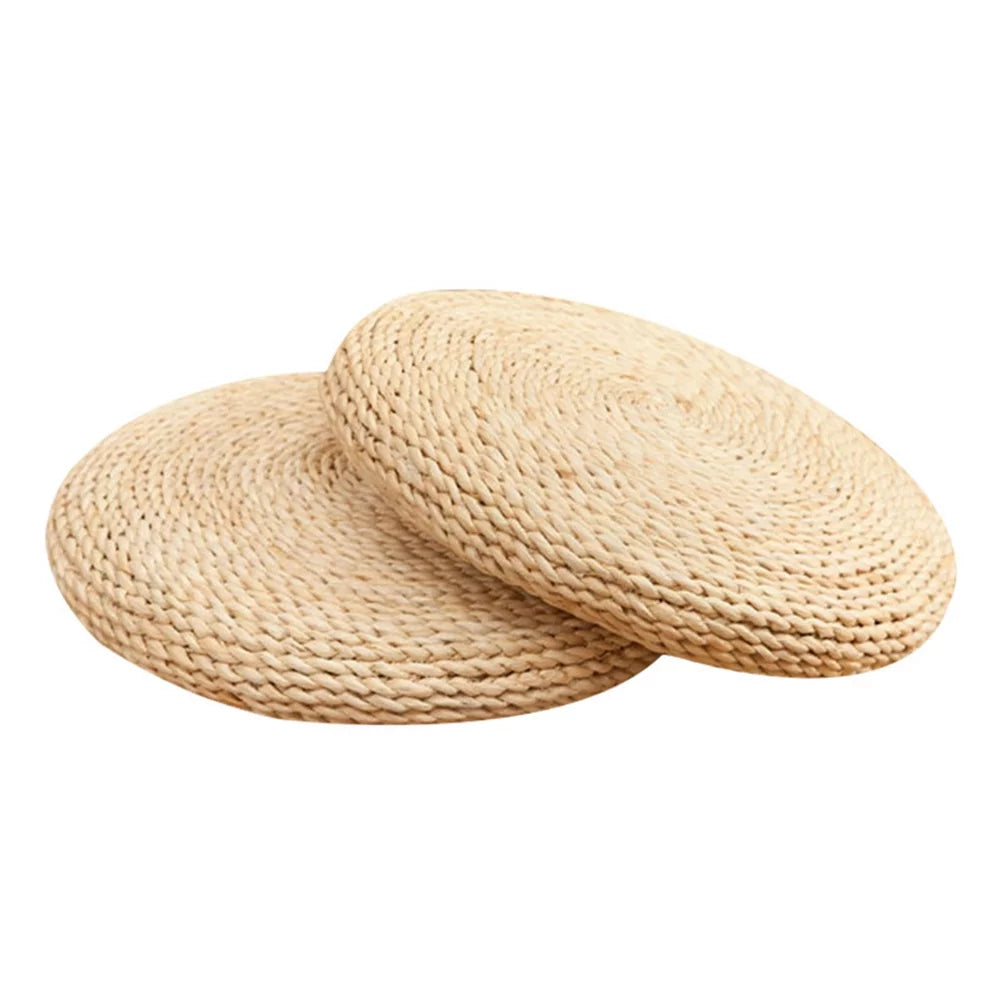 Round Straw Weave Floor Pillow R5173