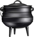 Cast Iron Pre-Seasoned Potjie Pot With Lid, 8 Quarts P989772