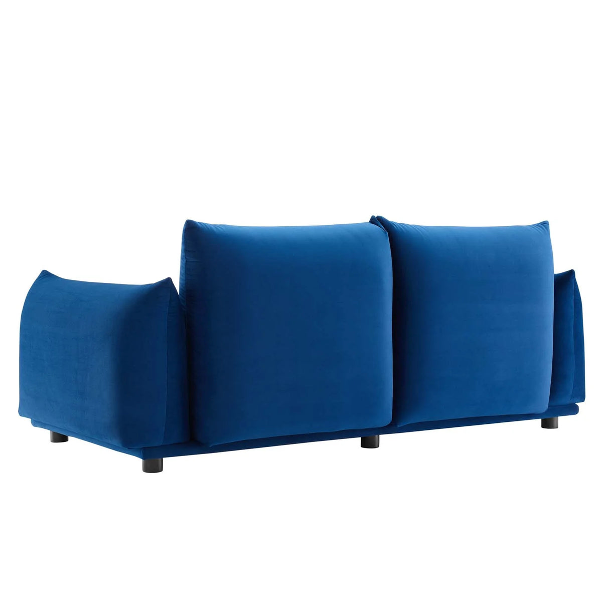 Blue Navy Velvet Loveseat Sofa F251