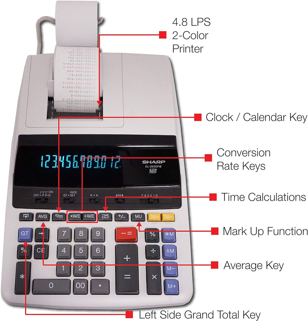 12 Digit Commercial Printing Calculator L22931