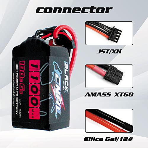 6S 1100mAh 100C 22.2V Lipo Battery with XT60 Plug (2 PCS) L350998
