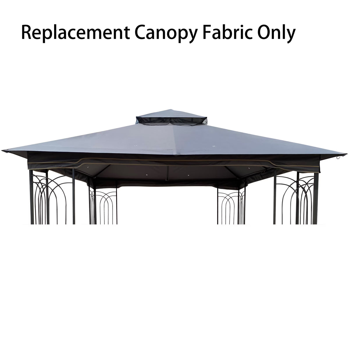 Gray Patio Gazebo Replacement Canopy Top W266194