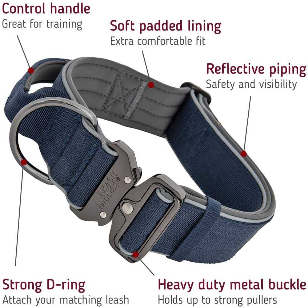 Heavy-Duty Adjustable Dog Collar with Handle U419788