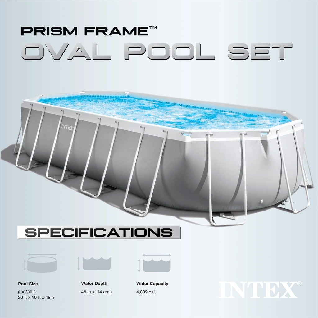 20 Foot Prism Frame Oval Pool Set Q197183