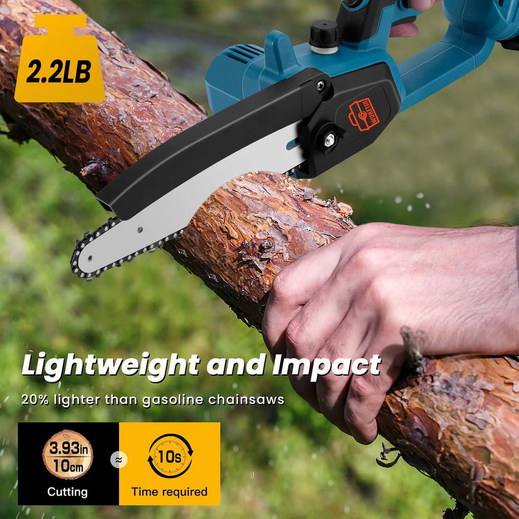6 Inch 8 Inch Cordless Chainsaw with 2 Battery Auto-oil System J2846