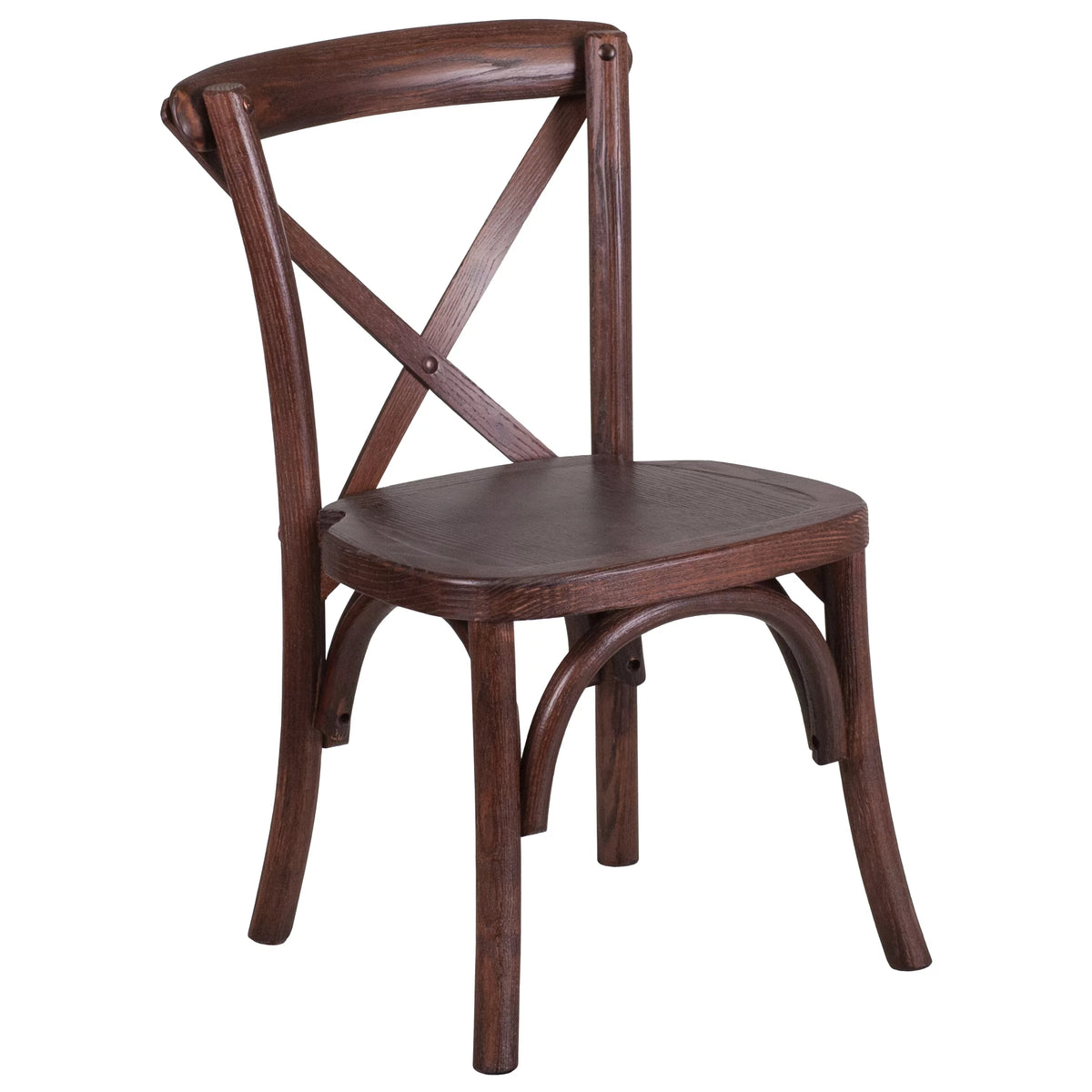 Stackable Mahogany Wood Cross Back Chair F713170