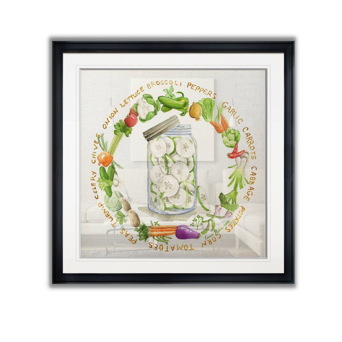 Framed Giclee Print 22X22 G4283