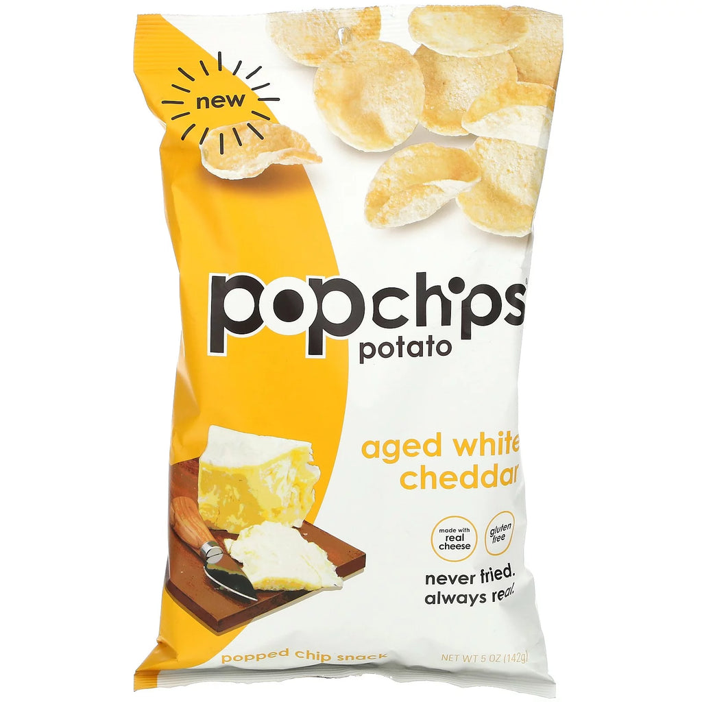 Potato Chips, Aged White Cheddar, 5 oz Pack Of 12 S8970