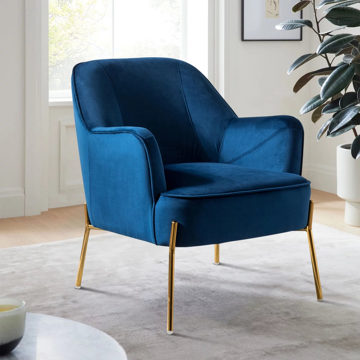 Pink Velvet Upholstered Accent Chair G329712