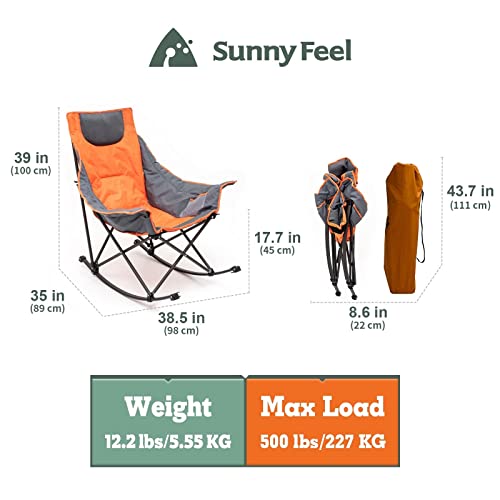 Oversized Heated Rocking Camping Chair D111